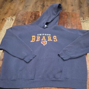 Vintage Lee Navy Chicago Bears Football Hoodie